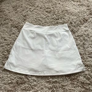 White tennis golf skirt